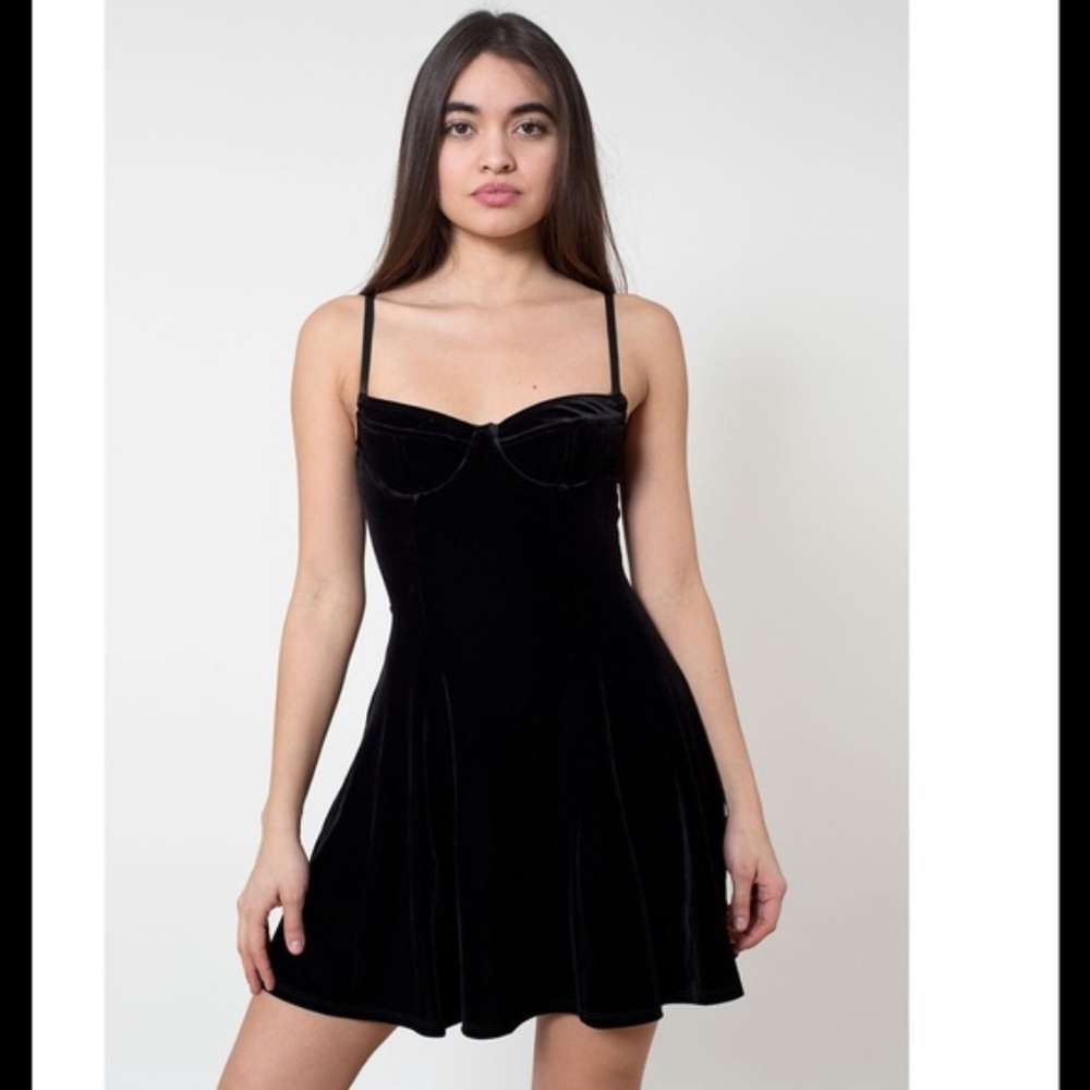 AA Velvet Underwire Bustier Skater Dress